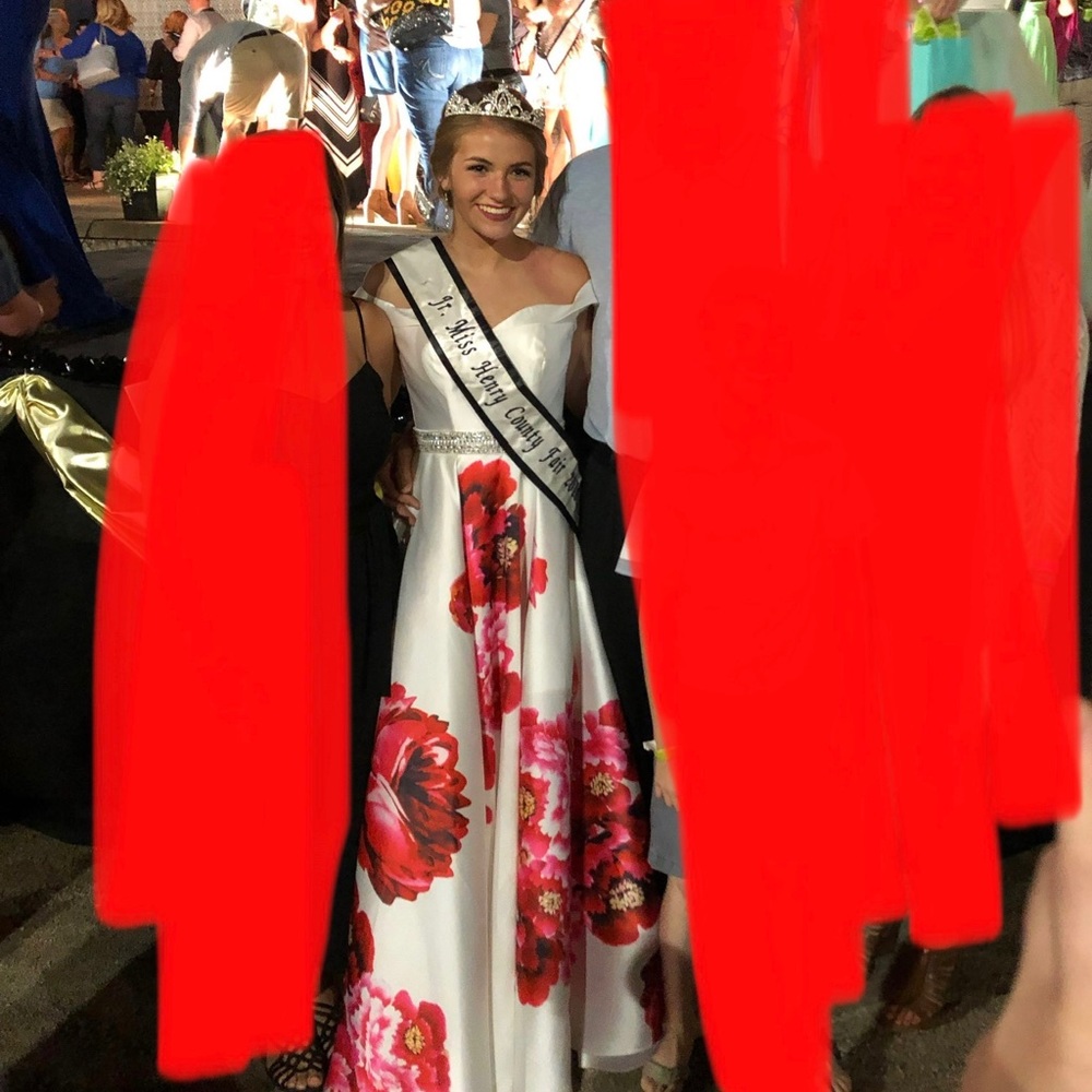 Long floral prom/ pageant dress!